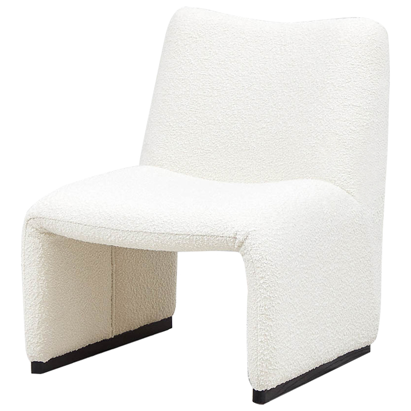 Кресло белое Cress White Boucle Collection Armchair Белый в Ижевске | Loft Concept 