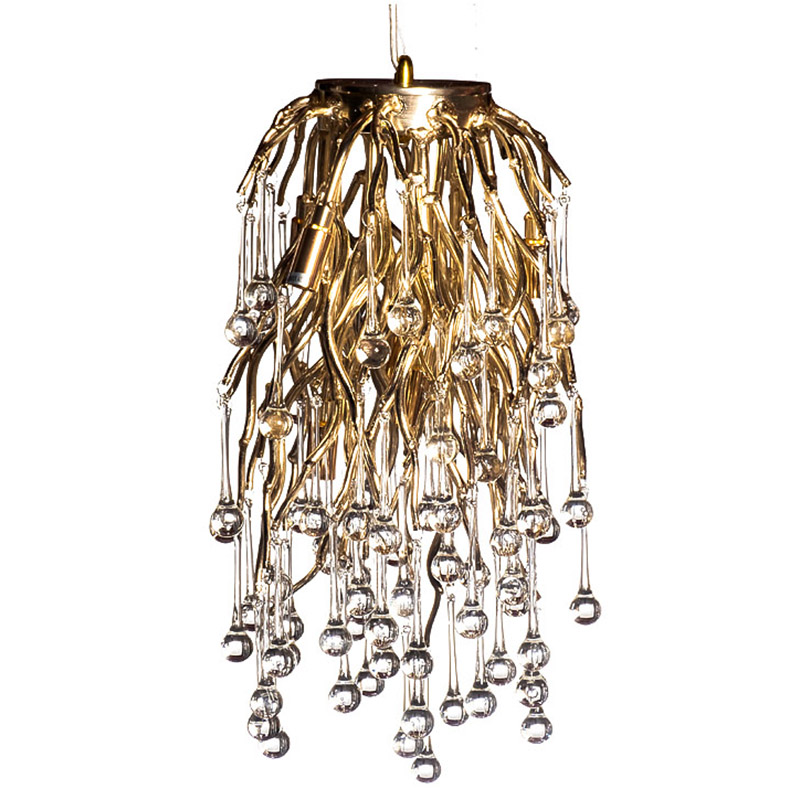 Подвесной светильник Droplet Gold Hanging Lamp Золотой Прозрачный в Ижевске | Loft Concept 