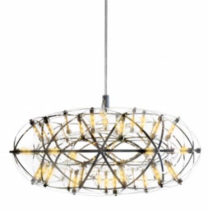 Люстра Moooi 3D Sphere Oval Yellow lamp S Хром в Ижевске | Loft Concept 