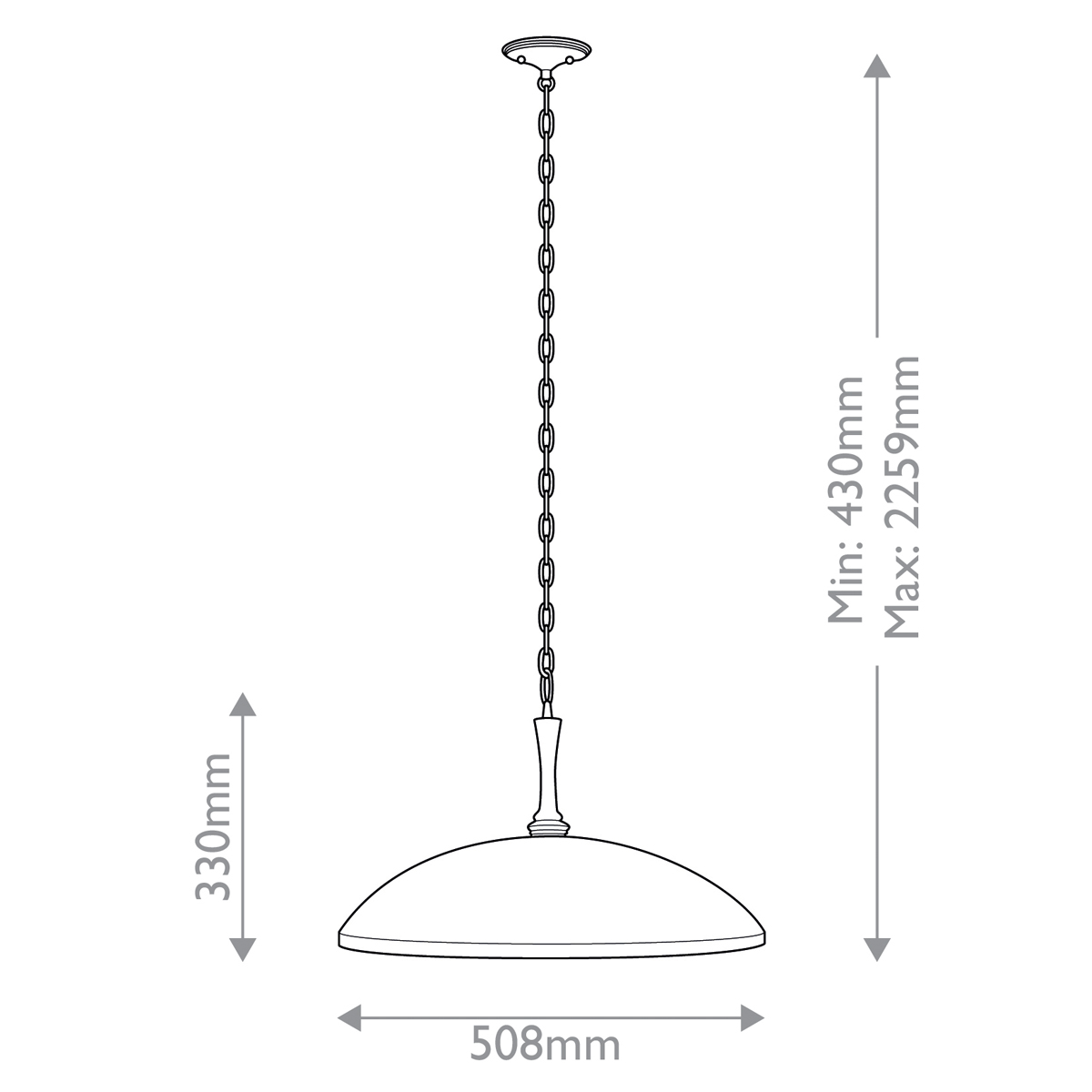 Подвесной светильник с широким куполообразным плафоном Kichler в Ижевске