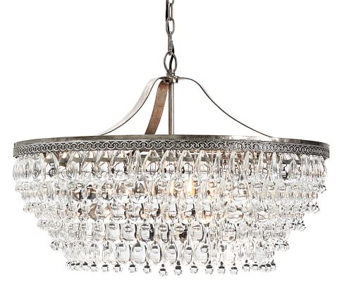 Люстра Clarissa Glass Drop Petite Round Chandelier Темная бронза винтаж в Ижевске | Loft Concept 