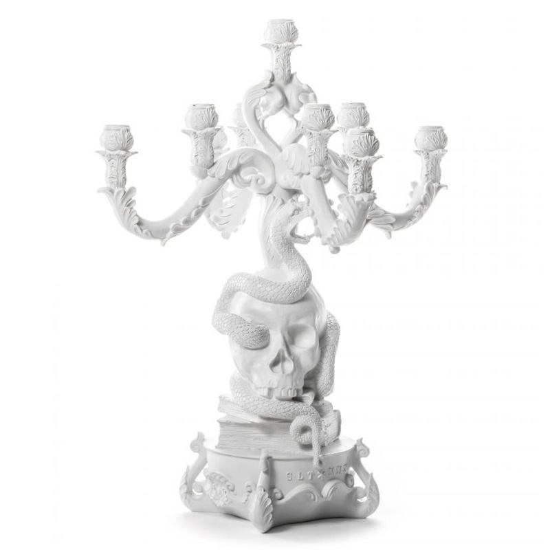 Подсвечник Seletti Giant Burlesque Skull White Белый в Ижевске | Loft Concept 