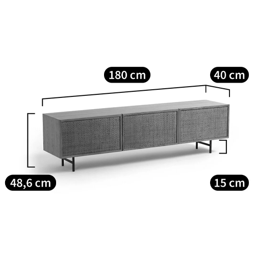 ТВ-тумба с декором из ротанга Pansy Rattan TV Stand в Ижевске