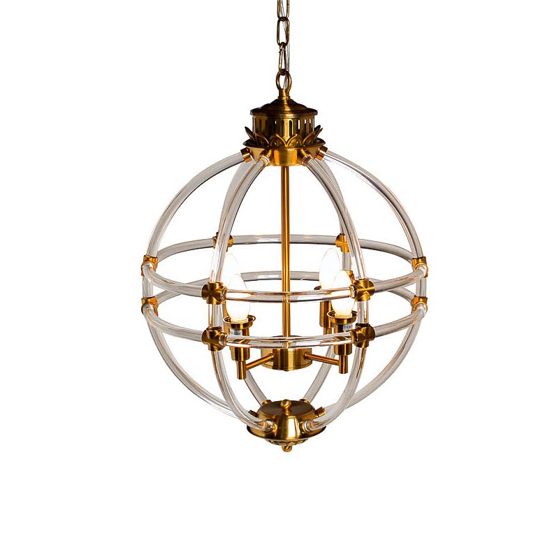 Люстра Eichholtz Chandelier Impero Gold Золотой Прозрачный в Ижевске | Loft Concept 