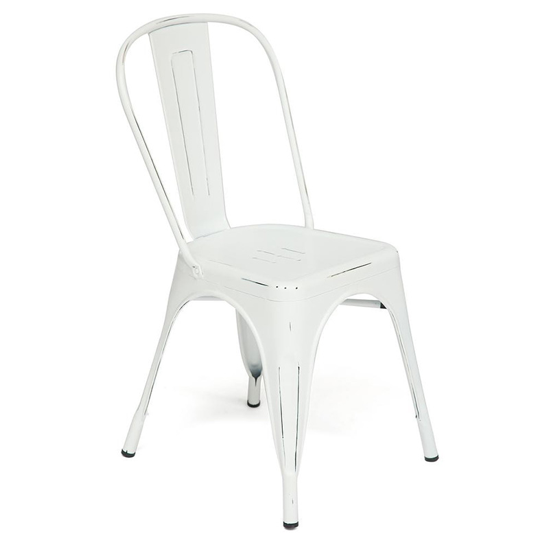 Стул Tolix butter white metal chair Молочный в Ижевске | Loft Concept 