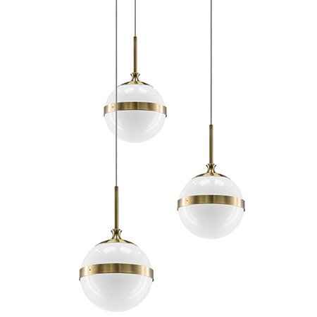 Подвесной светильник Peggy Single Pendant Light 3 Gold Белый Бронза в Ижевске | Loft Concept 