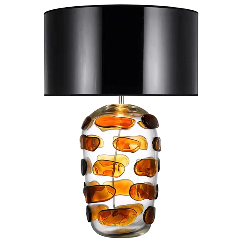 Настольная лампа Amber Spots Table Lamp Янтарный Прозрачное Стекло Черный в Ижевске | Loft Concept 