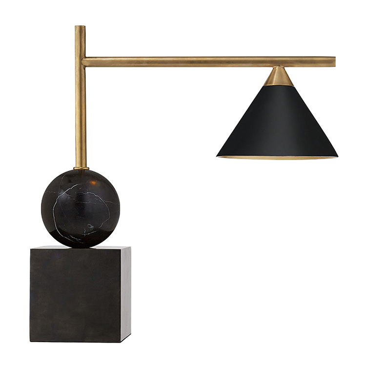 Настольная лампа CLEO DESK LAMP Black Черный Латунь в Ижевске | Loft Concept 