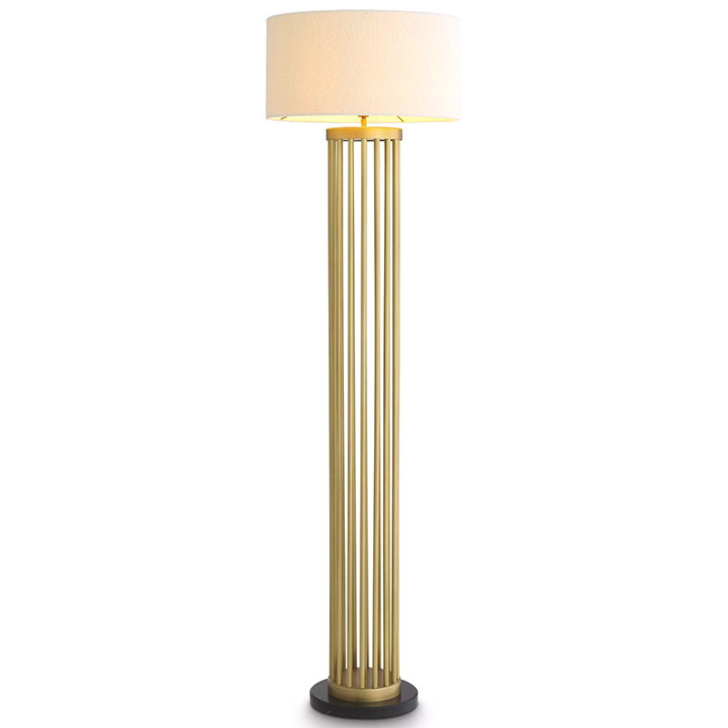 Торшер Eichholtz Floor Lamp Condo Brass Латунь Белый в Ижевске | Loft Concept 