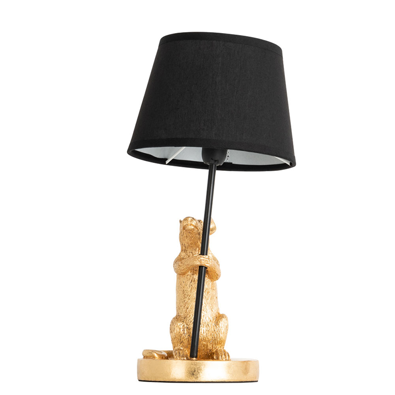 Настольная лампа Gold Mouse holding a black lamp Золотой Черный в Ижевске | Loft Concept 