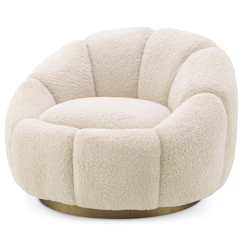 Кресло Eichholtz Swivel Chair Inger Brisbane Cream Кремовый в Ижевске | Loft Concept 