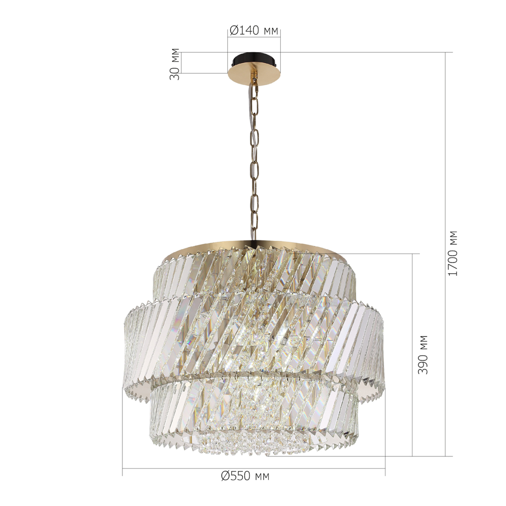 Люстра круглая в классическом обрамлении Light Connoisseurs Beauty в Ижевске