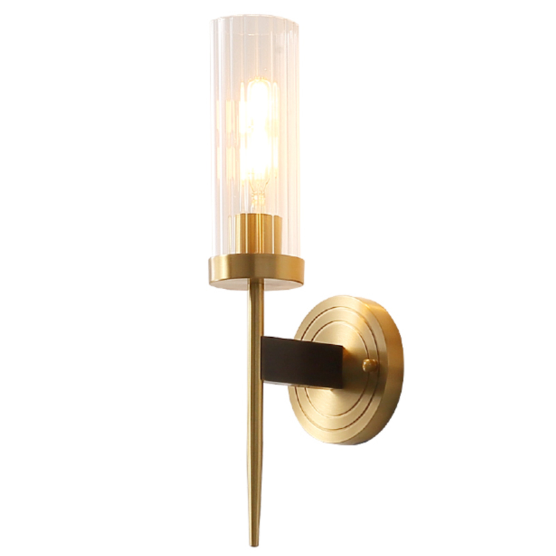 Бра European Modern Living Room Wall Lamp ALOUETTE SCONCE Латунь Прозрачное Стекло в Ижевске | Loft Concept 