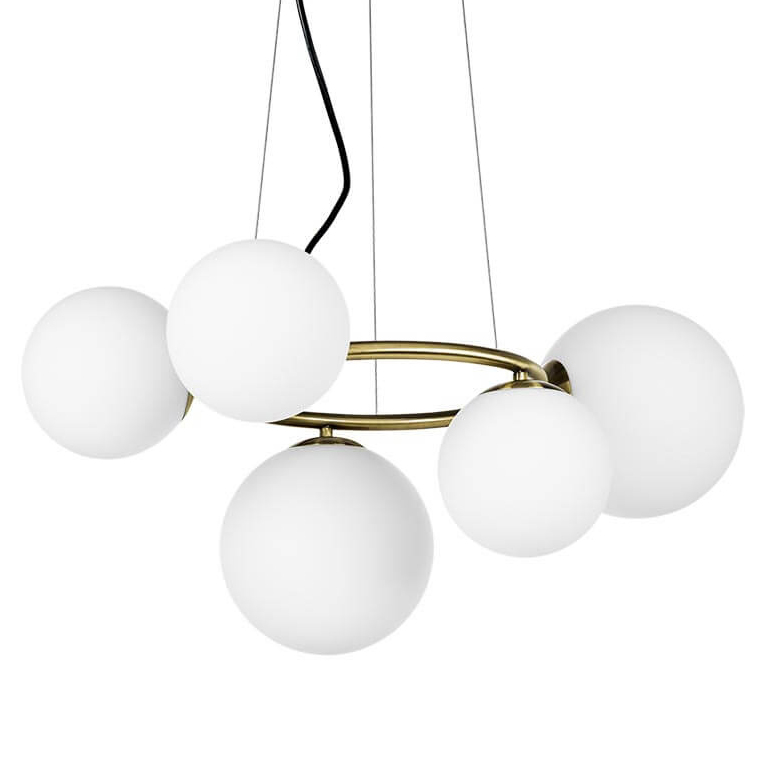 Люстра Bubbles on Ring Chandelier Белый Латунь в Ижевске | Loft Concept 