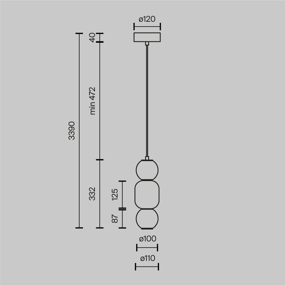 Подвесной светильник Trio outline в Ижевске