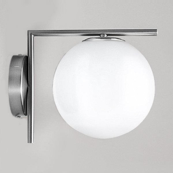 Бра IC Lighting Flos white ball IC C/W Chrome Белый Хром в Ижевске | Loft Concept 