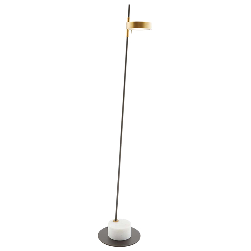 Торшер Arteriors PARK FLOOR LAMP Латунь Черный Белый в Ижевске | Loft Concept 