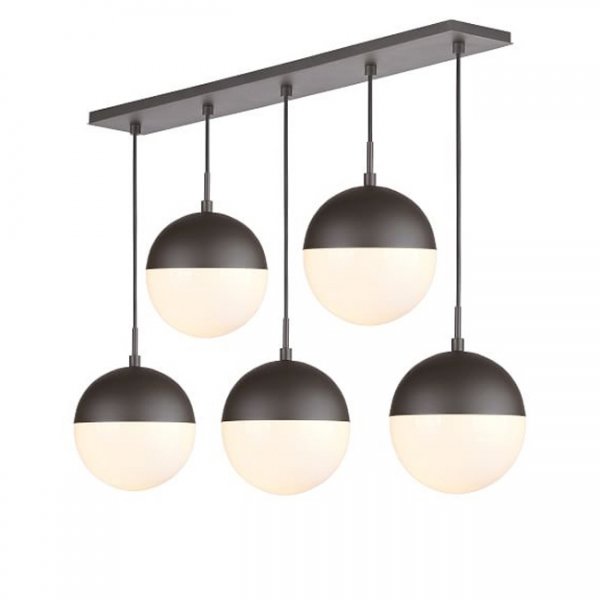 Подвесной светильник Copper Light Black Pendant 5 Черный Белый в Ижевске | Loft Concept 