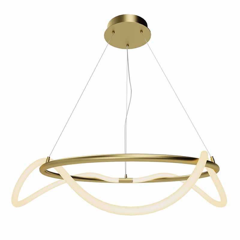 Люстра Luke Lampco Tracer Chandelier Gold 60 Белый матовое золото в Ижевске | Loft Concept 