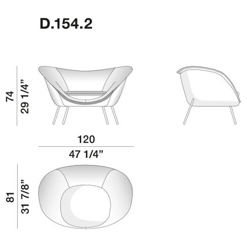 Дизайнерское кресло Gio Ponti D.154.2 Armchair в Ижевске