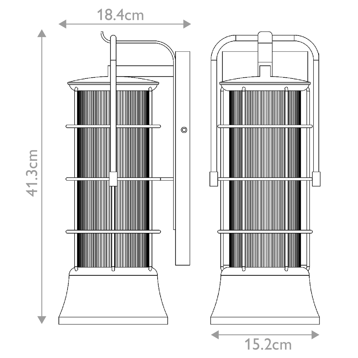 Настенный фонарь цилиндрической формы с рифленым стеклом в золотом каркасе на черном прямоугольном основании Eurofase в Ижевске