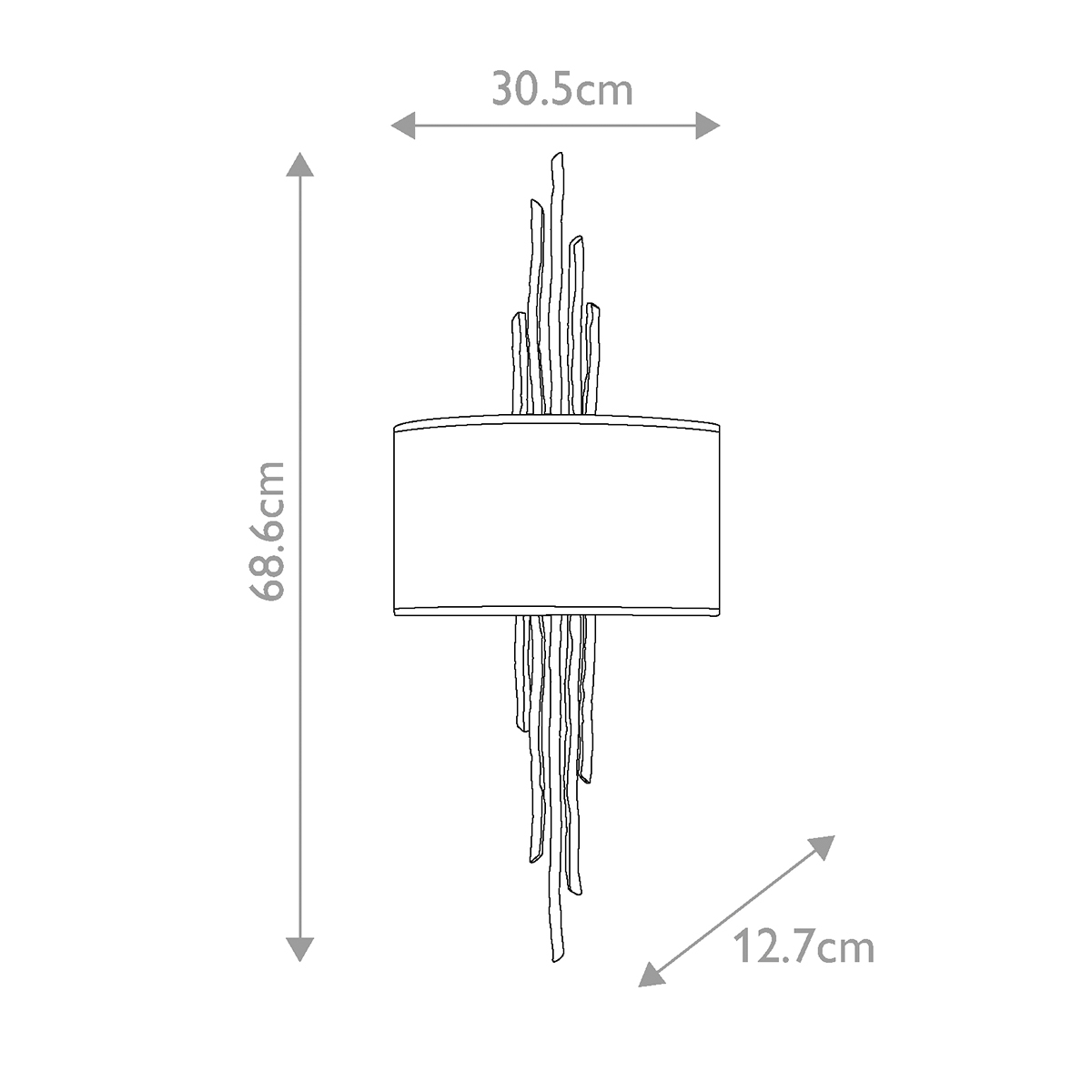 Бра с белым абажуром и элементами в виде натуральных веток Hinkley в Ижевске