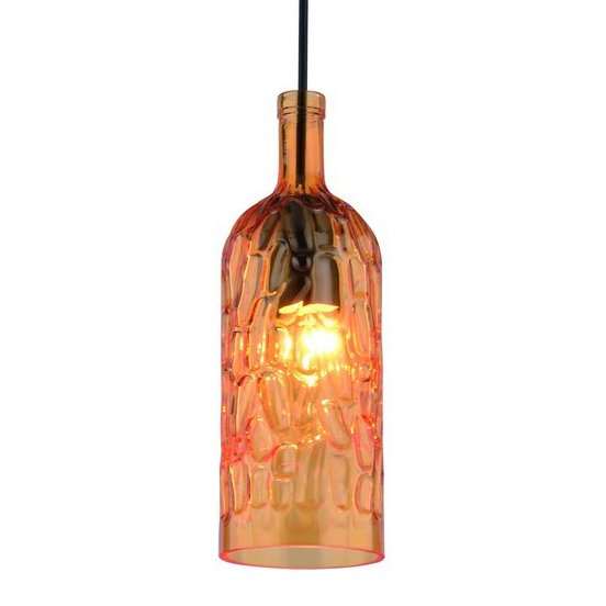 Подвесной светильник Geometry Glass Amber Bottle Pendant Янтарь (Amber) в Ижевске | Loft Concept 