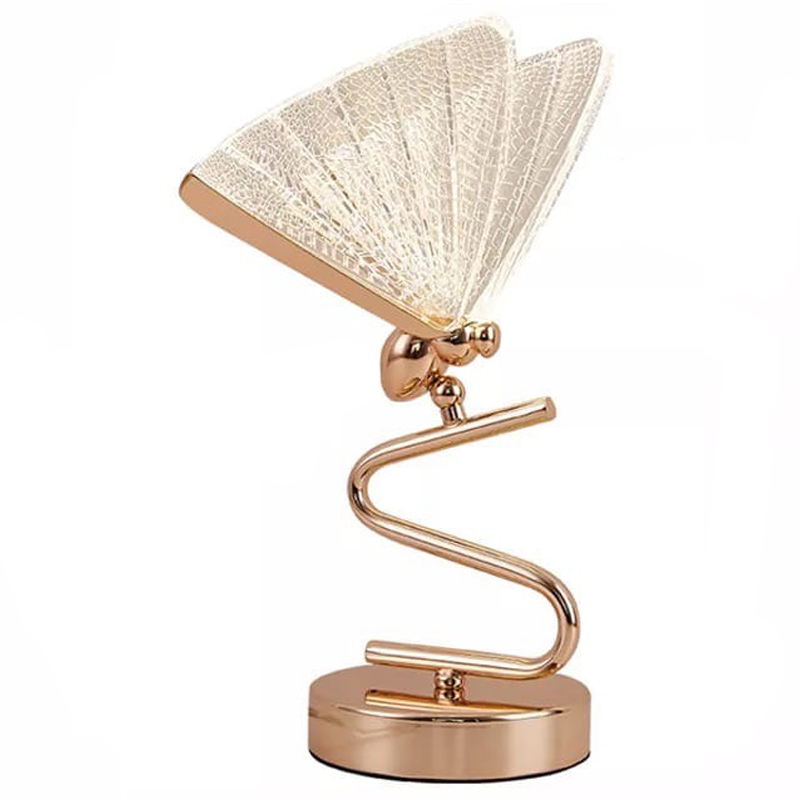 Ночник с Бабочкой Butterfly Table Lamp A Прозрачный Глянцевое золото в Ижевске | Loft Concept 