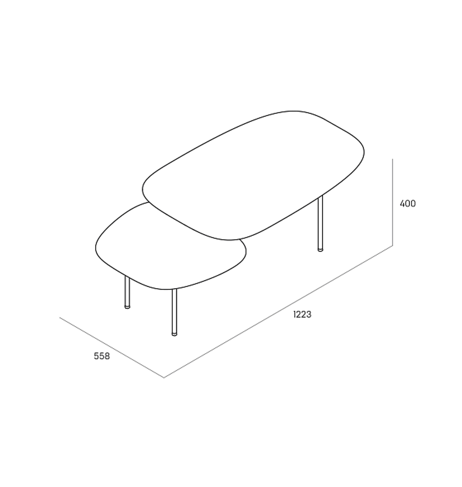 Step журнальный столик из натурального дуба и металла в Ижевске