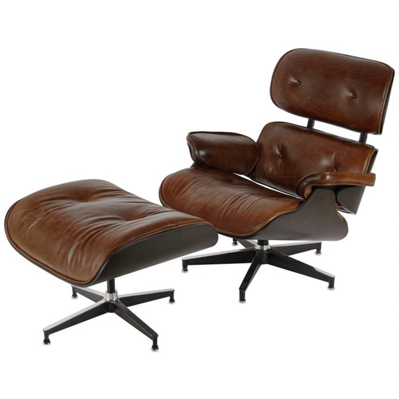 Кресло Eames Lounge Chair & Ottoman brown Коричневый в Ижевске | Loft Concept 