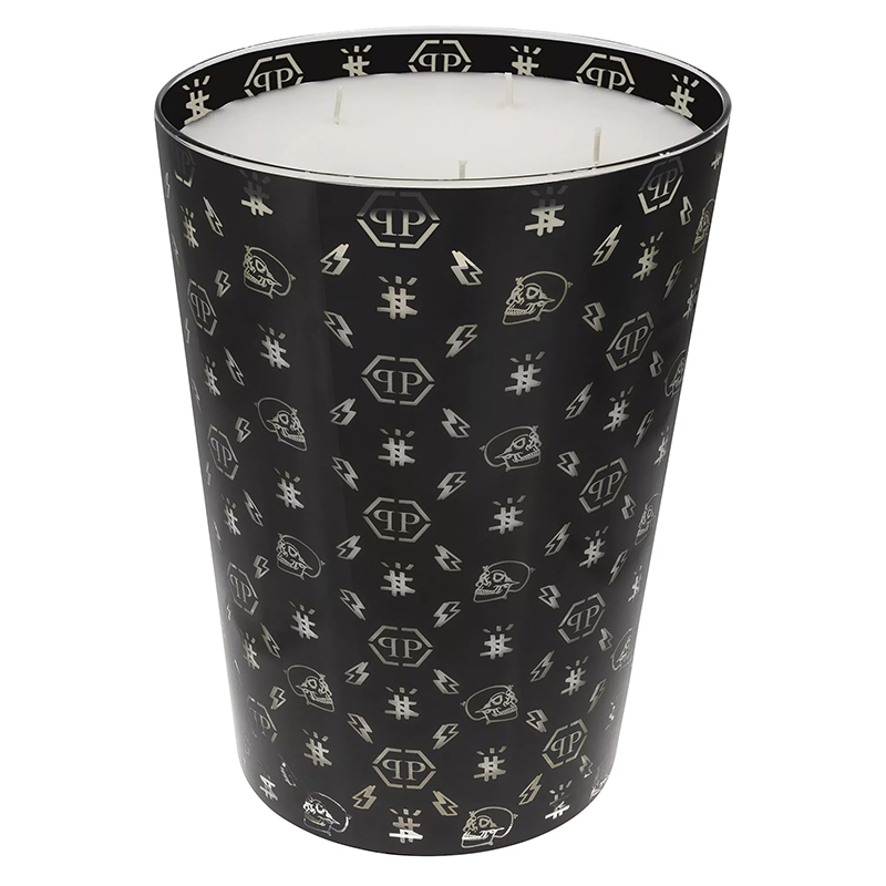 Свеча Philipp Plein Candle Monogram L Черный Белый в Ижевске | Loft Concept 