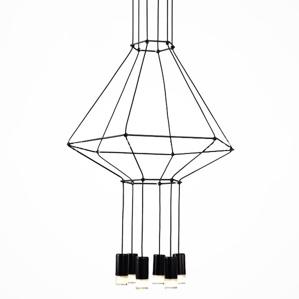 Vibia Wireflow Chandelier 0307 LED Suspension lam  Черный в Ижевске | Loft Concept 