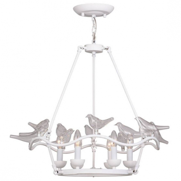 Люстра Dove Chandelier Glass Bird 6 White Белый в Ижевске | Loft Concept 