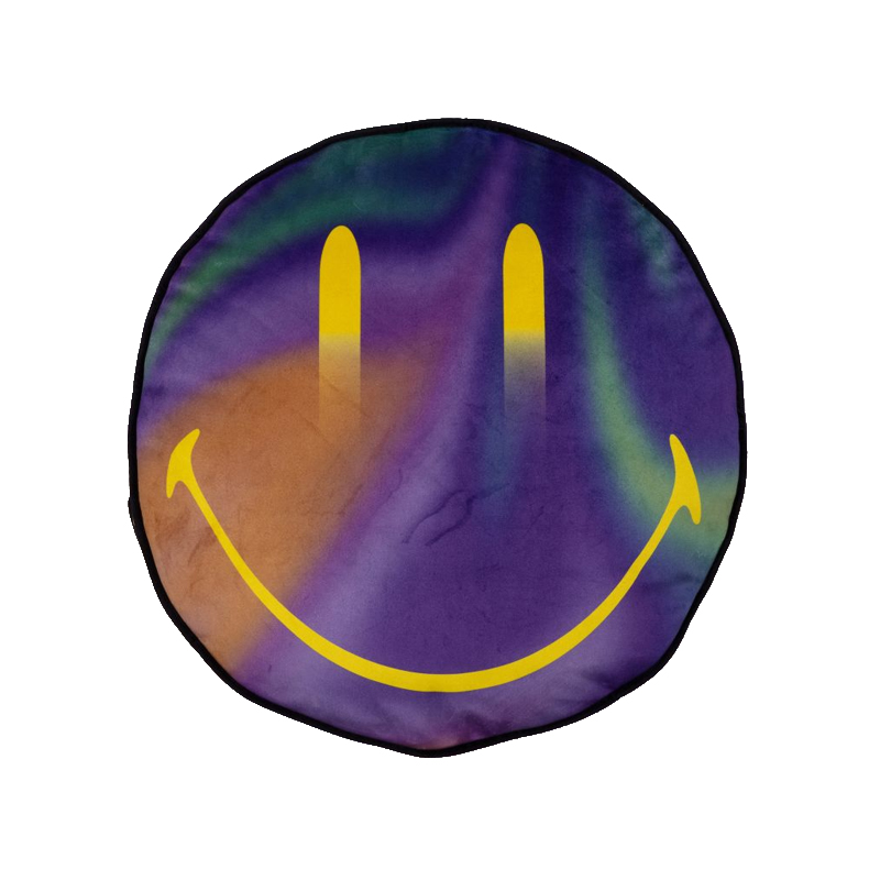 Подушка Gradient Cushion Smiley Желтый Черный Синий в Ижевске | Loft Concept 