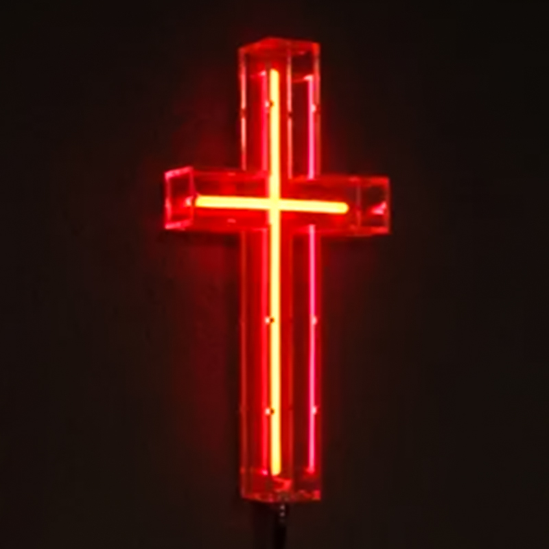 Неоновая настенная лампа Red Cross Neon Wall Lamp Красный Прозрачный в Ижевске | Loft Concept 