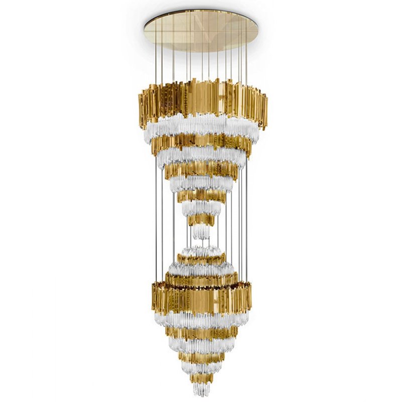 Люстра Luxxu Empire Chandelier XL Глянцевое золото Прозрачное Стекло в Ижевске | Loft Concept 