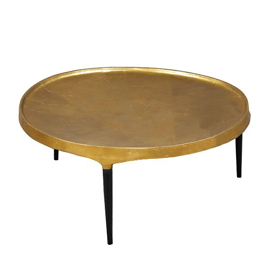 Кофейный стол Brass Stains Table Латунь Черный в Ижевске | Loft Concept 