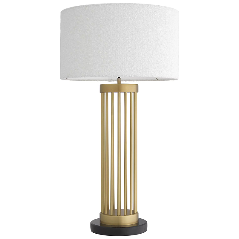 Настольная лампа Eichholtz Table Lamp Condo Brass Белый Латунь Черный в Ижевске | Loft Concept 