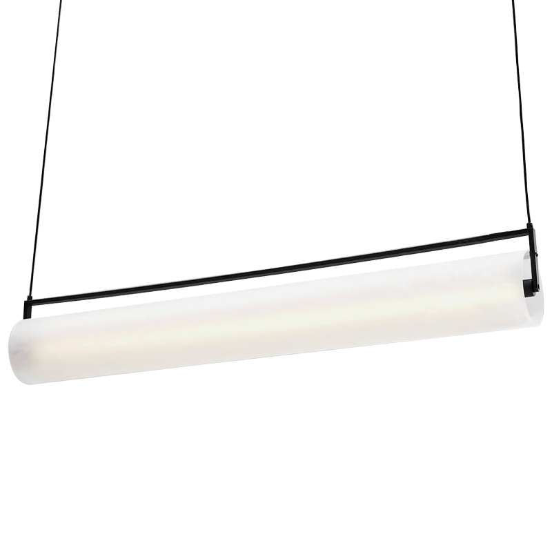 Дизайнерский линейный подвесной светильник CANVAS LINEAR HANGING LAMP Белый Черный в Ижевске | Loft Concept 