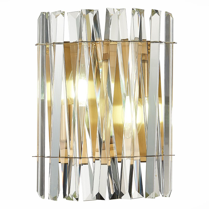 Бра Kaeden Glass Gold Wall Lamp Золотой Прозрачный в Ижевске | Loft Concept 