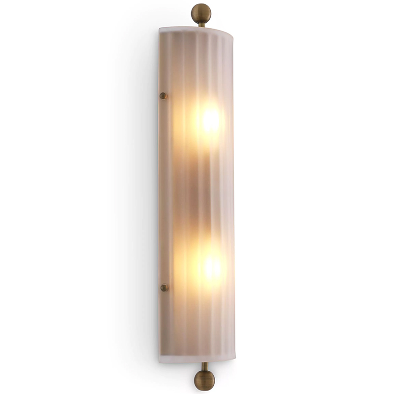 Бра Eichholtz Wall Lamp Juno Белое матовое стекло Латунь в Ижевске | Loft Concept 