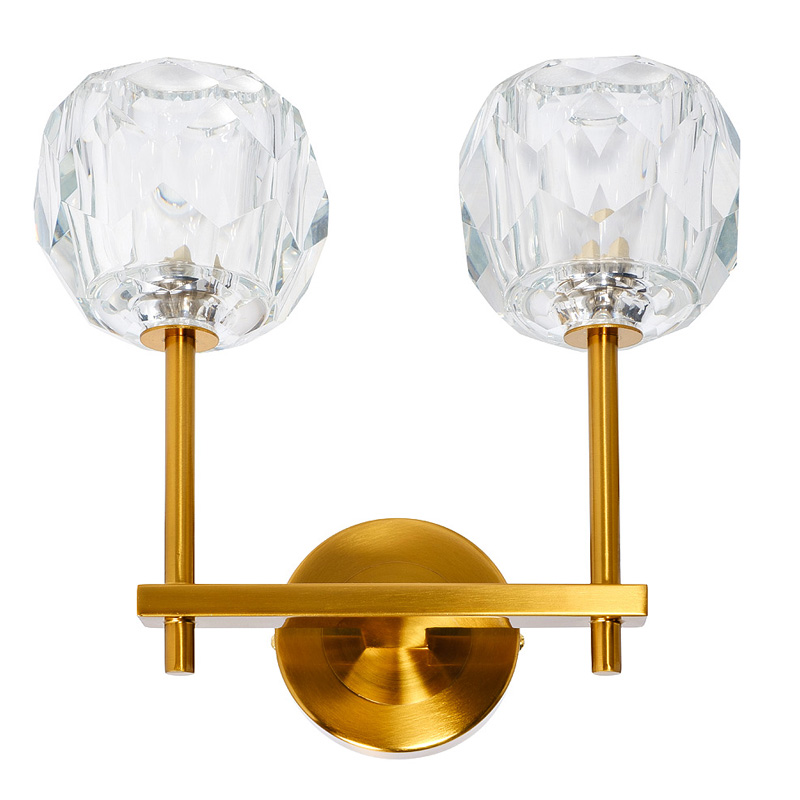 Бра RH Boule de Cristal Double Wall Lamp Gold матовое золото в Ижевске | Loft Concept 