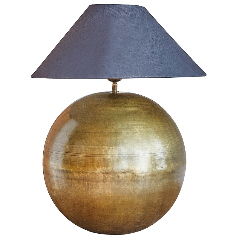 Настольная лампа с абажуром Metall Brass Ball Table Lamp Серый Латунь в Ижевске | Loft Concept 