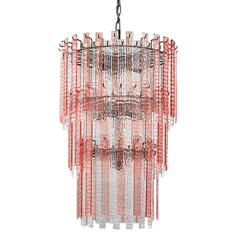 Люстра Victoire Chandeliers Хром Прозрачный Малиновый (Crimson) в Ижевске | Loft Concept 