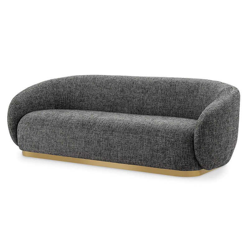 Диван Eichholtz Sofa Brice Rocat Black Черный Серый Латунь в Ижевске | Loft Concept 