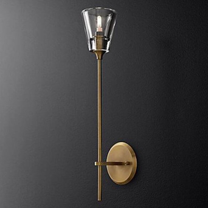 Бра TORCHE DE VERRE wall lamp Латунь Прозрачный (Transparent) в Ижевске | Loft Concept 