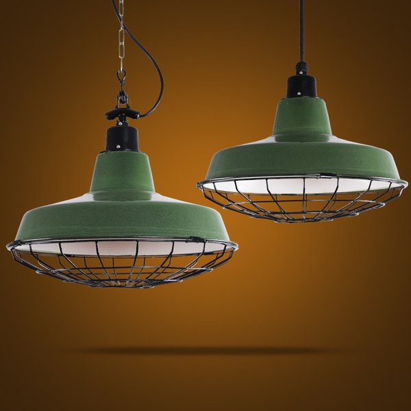 Подвесной светильник Loft Ber Cage Green Pendant Зеленый в Ижевске | Loft Concept 