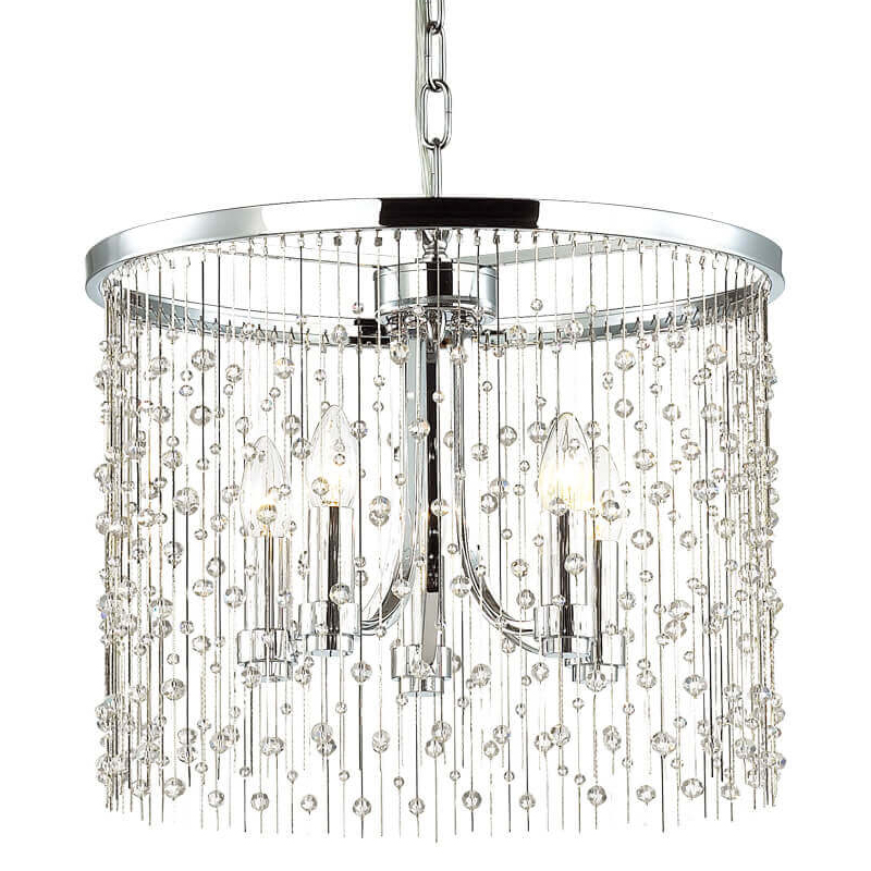 Люстра Hailstorm Rain Chandelier chrome Прозрачный (Transparent) Хром в Ижевске | Loft Concept 