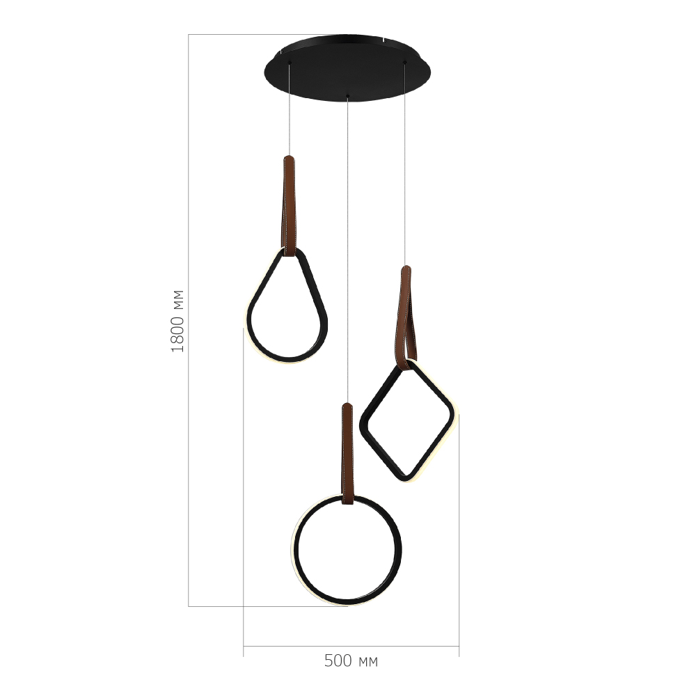 Подвесной светильник с геометрическими источниками света Geometric Architecture of Light в Ижевске