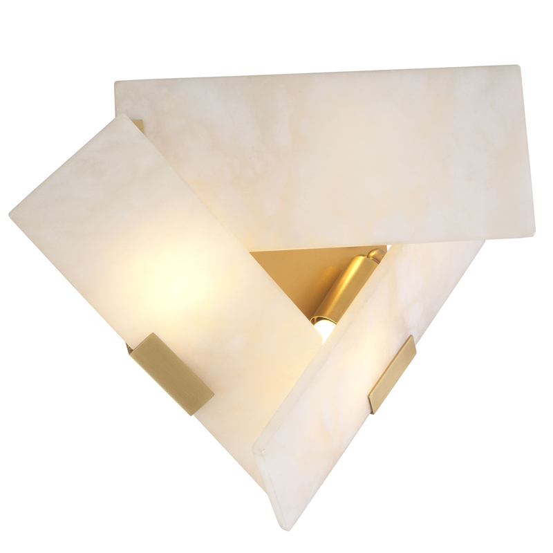 Бра Eichholtz Wall Lamp Bella Bianco Латунь Белый в Ижевске | Loft Concept 